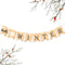 Burlap Hello Winter Banner Snowflake Winter Holiday Bunting Garland Decoration...