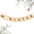Burlap Hello Winter Banner Snowflake Winter Holiday Bunting Garland Decoration...