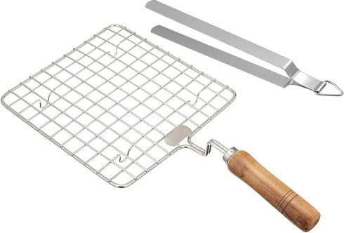 Steel Roasting Net with Tong,Roasting Net,Stainless Steel Wire Roaster,Cooking Rack,Chiken Grill,Roti Grill, Papad Grill, Chapati Grill,Roaster...