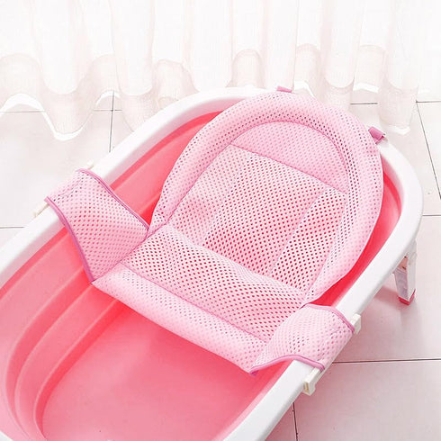 Adjustable Universal Baby Bath Support Mesh Non-Slip Infant Bathtub Shower Net Breathable Newborn Bath Cushion Pad Quick Drying Bath Sling for Tod...