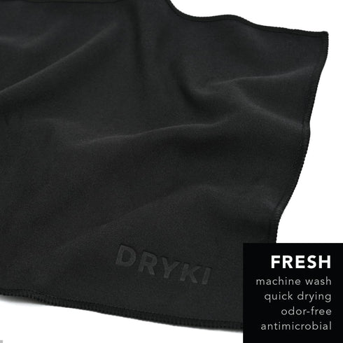 Sweat Absorbing Handkerchiefs - The Original Sport Microfiber Hankies for Wicking Sweat from Hands, Face, Body (Classic Black, 5 pack)...