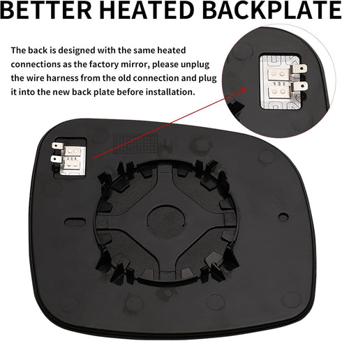 Driver Side Mirror Replacement for Chrysler Town Country 2008-2016, Dodge Grand Caravan 2008-2020, RAM CV 2012-2015, VW Routan 2009-2014 - Left Si...