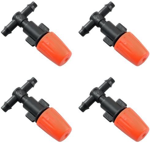 Atomizing Nozzle RLECS 25PCS Irrigation System Misting Automatic Watering Garden Hose Spray Adjustable Garden Irrigation Nozzles with Tee Joints f...