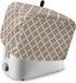 Toaster Cover 2 Slice, Beige Moroccan Pattern Geometric Bread Maker Cover Toaster Dust Cover with Pockets, Dust-Proof Cover for Kitchen Small Appl...