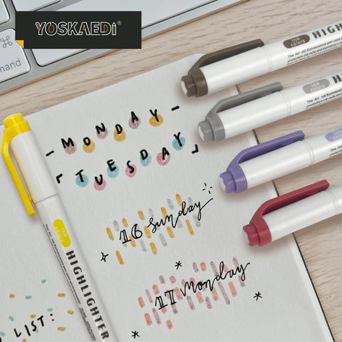 25 Pack Pastel Highlighter Set, Dual Tip Highlighter Markers Pens, No Bleed Bible Highlighter Pastel For Journal Planner Office School Supplies...