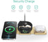 ORIA Wireless Charger Station, 3 in 1 Foldable Wireless Charging Pad, 15W Fast Wireless Charger with Type-C Charging for iOS Phone 11/12/13/14/Pro...