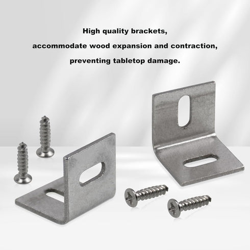 20 Pcs Table Fasteners, Corner Adjustable Braces, Wood Table Fasteners, Wood Table Angle Mounting Brackets with 60 Screws...
