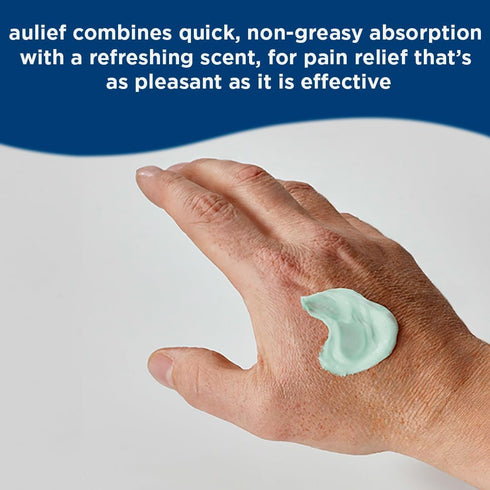Aulief Topical Pain Relief Cream for Neck Pain Relief, Knee Pain Relief, Back Pain Relief and Other Muscle and Joint Pain, FSA HSA Approved, Mint ...