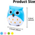 4pcs Cute Owl Pencil Sharpener with Dual Holes, Cartoon Animal Plastic Colored Cat Manual Handheld Small Compact Sharpeners for Student Kids Schoo...