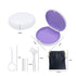 Retainer Case,Cute Slim Aligner Case Compatible with Invisalign,Retainer Holder with Aligner Remover Tool, Chew & Brush,Rope Bag (White Shell Purp...