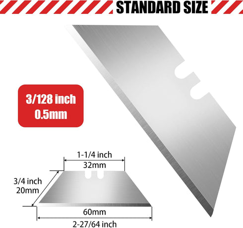 DIYSELF 50 Pack Utility Knife Blades, SK5 Steel Box Cutter Blades with Dispenser, Standard Blades for Box Cutter Utility Knife Replacement, Sharpe...