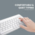 Perixx PERIBOARD-409WU US, Wired USB Mini Keyboard - White - US English...