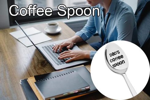 Dad Gift Spoon from Daughter Son - Dad's Coffee Spoon for Dad Daddy Birthday Fathers Day Christmas Gift for Father Coffee Lovers Gifts for Him Dad...