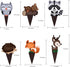 Pretty Cute Studios 48 Count Woodland Animals Cupcake and Cake Toppers – Includes 8 Owls, 8 Teddy Bears, 8 Raccoons, 8 Hedgehogs, 8 Foxes, and 8 R...