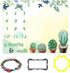 Baby Monthly Milestone Blanket, Green Cactus Butterfly Leaves Baby Memory Blanket Newborn Growth Chart Baby Age Blanket, 48x40 Inch Nursery Baby S...