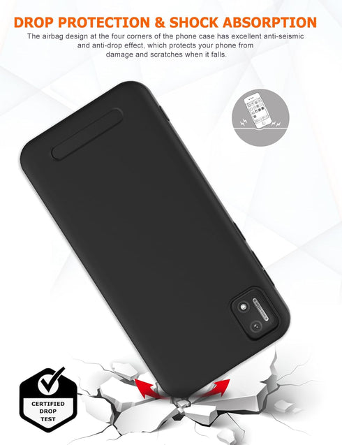 for Cloud Mobile Stratus C7 Case with Tempered Glass Screen Protector Silicone Bumpers Anti-Scratch Shock Absorbing Protection Phone Case Cover fo...