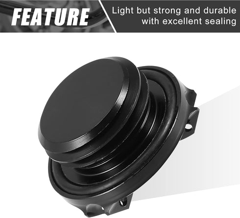 Motoforti Engine Oil Filler Cap Oil Filler Plug Cover Black for Yamaha YZF-R6S YZF-R6 YZF-R3 YZF-R125 YZF-R1 FZ750 FZ600...