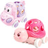 ONEST 2 Pieces Baby Girl Toy Cars for Babies, Infant Soft Rubber Push and Go Toy Car for Toddler Girl, Rattle Roll Truck Wind Up Cars for Infants ...