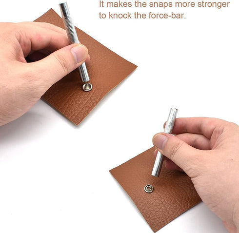 200 Sets Snaps Fasteners Kit 9.5mm 10 Colors Metal Prong Ring Button Hollow and Solid Metal Prong Snaps Buttons with Fastener Pliers Press Tool fo...