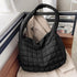 Women Puffer Tote Bags Lightweight Quilted Padding Shoulder Bag Lightweight Nylon Cotton Padded Large Tote Bags...