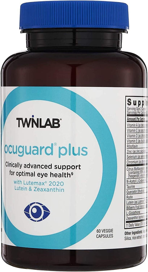 Twinlab Ocuguard Plus - Eye Supplement with Zinc, Vitamin A, Vitamin C, and Vitamin D - 60 Veggie Capsules...