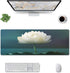 Large Mouse Pad XXL, White Lotus Flower Gaming Mouse Pad, Big Desk Mat with Stitched Edges Mousepad for Gaming Keyboard Computer Laptop Office, 31...