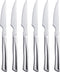 Silver Steak Knife Set, 6 Piece Stainless Steel Kitchen Knife Set & Kitchen Utility Knives, 8.7-inch Silver Serrated Steak Knives, Dinner Knives, ...