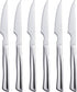 Silver Steak Knife Set, 6 Piece Stainless Steel Kitchen Knife Set & Kitchen Utility Knives, 8.7-inch Silver Serrated Steak Knives, Dinner Knives, ...