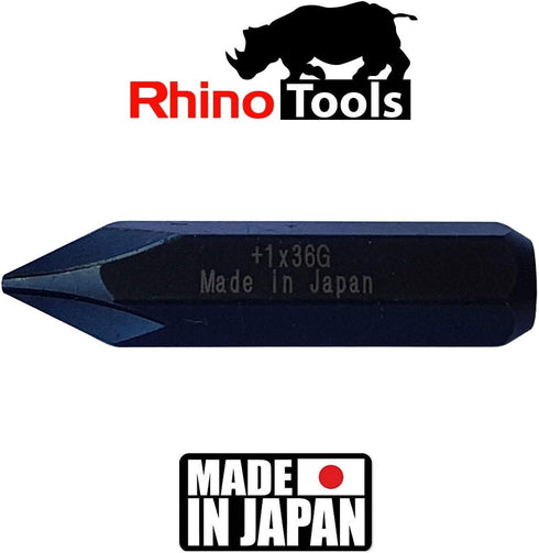 5/16" JIS Impact Screwdriver Bits | Made in Japan | +1 +2 +3 +4-10 (36mm long)...