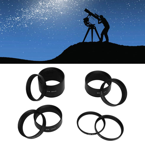 Astronomical Extension Tube, 8Pcs M48 Focal Length Extension Tube Kit, Astronomical Ring for Telescope, Cameras, Eyepieces, Length 3mm, 5mm, 7mm, ...
