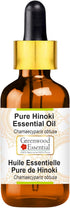 Pure Hinoki Essential Oil (Chamaecyparis obtusa) with Glass Dropper Steam Distilled 5ml (0.16 oz)...