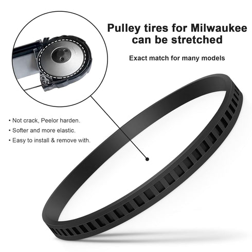 Replacement Milwaukee Pulley Tires 45-69-0010 for Milwaukee BandSaws Blade AO2807 6238N 6230 6232-6 6225 6238-20 2729-20 (2PACK)...