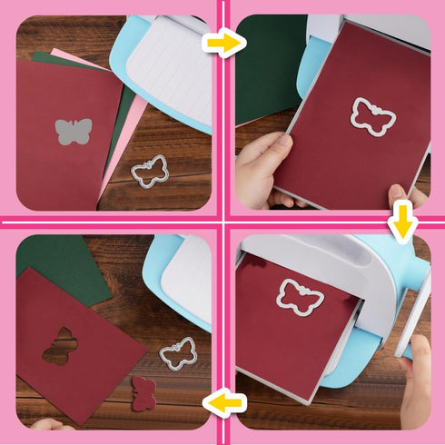 2pcs Animal Postage Clear Stamp and Die Cut Set Postmark Rubber Stamp Bird Frame Cutting Dies Flower Bee Silicone Stamps and Dies for DIY Scrapboo...