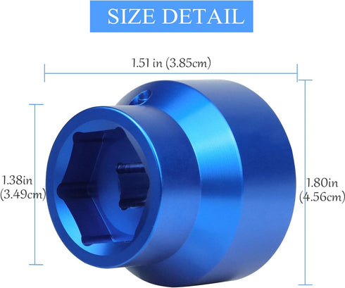 Oil Filter Socket 24mm / 36mm Reversible Fuel Filter Cap Remover and Installer Assistant Compatible with 6.0L / 6.4L Ford Powerstroke Diesel 2003-...