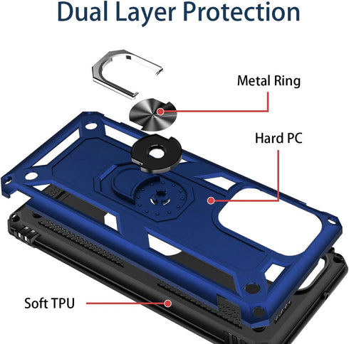 Fingic for Samsung S20 Ultra Case, Samsung Galaxy S20 Ultra Case Military Grade with Ring Car Mount Kickstand Hybrid Hard PC Soft TPU Shockproof P...