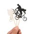 Donoter 48 Pcs Glitter BMX Bicycle Cupcake Topper Picks for Bike Theme Birthday Party Cake Decorations...