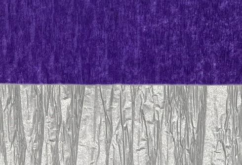 Purple and Silver Metallic Crepe Paper Color Streamers, 4 Rolls Total, Made in USA...