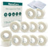 Paper Surgical Tape 1" x 11yd +10pc Gauze Pads| 12 Rolls Microporous Micropore Tape | Medical Tape for Skin,Dressings,Face,Wound Care| First Aid B...