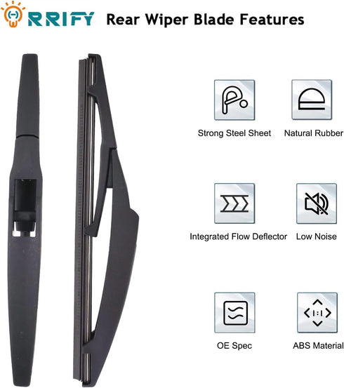 8" Rear Windshield Wiper Blade for Lexus CT200h 11-17, for Toyota Urban Cruiser 09-16, for Toyota Auris Hatchback 12-18, for Toyota Prius C 12-19,...