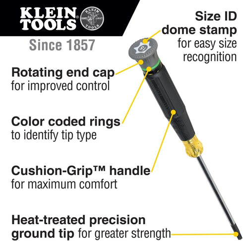 Klein Tools 85616 Precision Torx Screwdriver Set, Tamperproof TORX Security Screwdrivers, Ideal for Electronics, Home Repair...