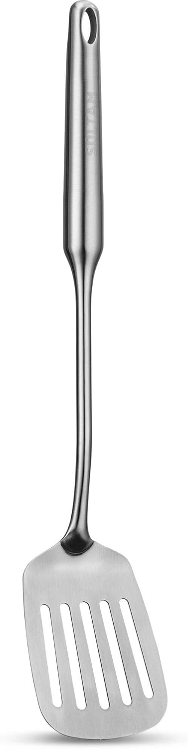 Stainless Steel Slotted Spatula Turner Cooking Utensil - Will Last Your Kitchen a Lifetime, Guaranteed - Meticulous Craftsmanship, Sleek Modern De...