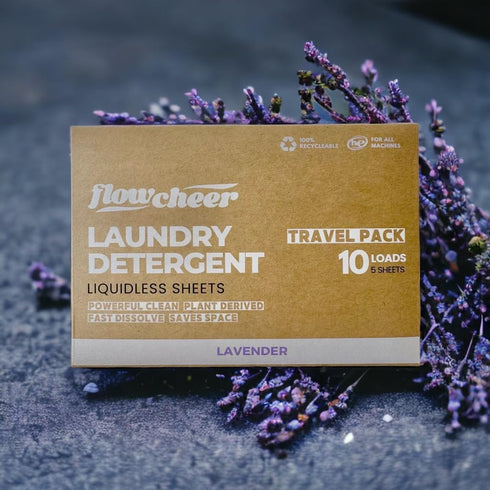 Laundry Detergent Sheets Travel Pack - 5 sheets 10 Loads Unscented, travel laundry detergent, Camping Traveling, No Plastic Jug, All Washing Machi...