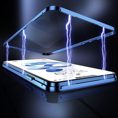 Privacy Magnetic Case for iPhone 12/12 Pro, Anti peep Magnetic Adsorption Cover Front & Back Tempered Glass Full Screen Covered, Privacy Screen Pr...