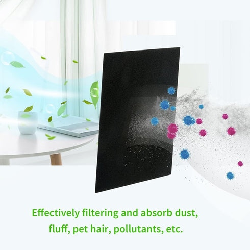 Cuttable Foam Pad Pre Filter, Can Cut to Fit Most Air Conditioner, Air Purifier, Kitchen Trash Cans, Pet Deodorizing Mat, 16.1x39.3x1/4inch(1Pack)...