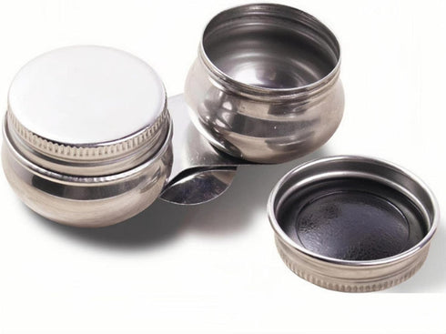 1 Set Stainless Steel Art Oil Pot with Lid Leak Proof Drum Shape Oil Pot for Artists, Students, Drawing Enthusiasts Painting...