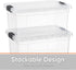 Superio Clear Plastic Storage Bin with Lid, 11 Qt, Non-Toxic, BPA Free, Odor Free, Organizer Storage Box, Stackable Plastic Tote for Home, Garage,...