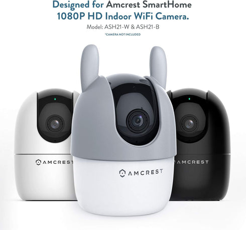 Amcrest ASH21 Silicone Cover, Bunny Camera Skin (ASH21-BUNNY-GREY)...