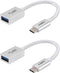 USB C to USB Adapter (2-Pack), USB Type-C to USB 3.0 OTG Converter, Thunderbolt 3 to USB Female Adapter, Compatible with MacBook Pro/Air, iPad Air...