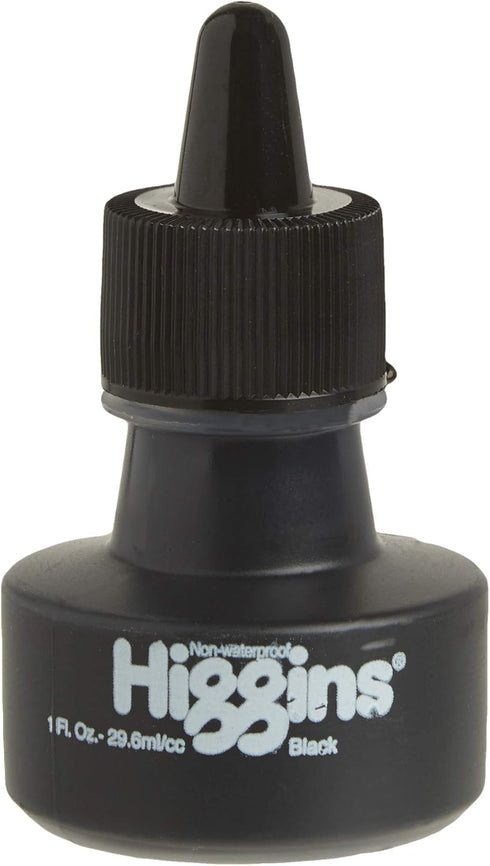 Higgins Pigmented Drawing Ink, Black, 1 Ounce Bottle (44021)...