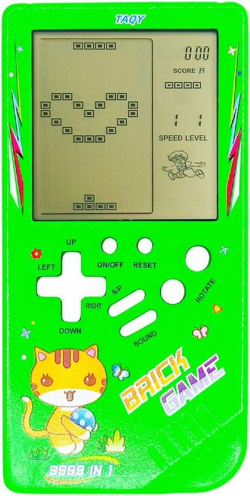 Cute Cat Pattern Block Game Console 23 Brick Games Racing/Tank Battle Retro Mini Game Machine Children's Game Console 70/80/90's Nostalgic Gifts P...